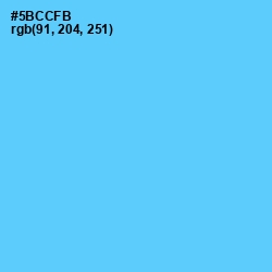 #5BCCFB - Turquoise Blue Color Image