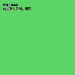 #5BD666 - Emerald Color Image