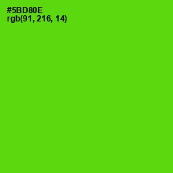 #5BD80E - Bright Green Color Image