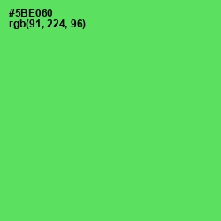 #5BE060 - Screamin' Green Color Image