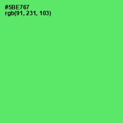 #5BE767 - Screamin' Green Color Image