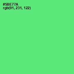 #5BE77A - Pastel Green Color Image