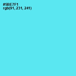 #5BE7F1 - Turquoise Blue Color Image