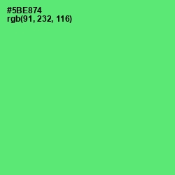 #5BE874 - Screamin' Green Color Image