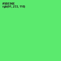 #5BE96E - Screamin' Green Color Image