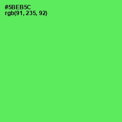 #5BEB5C - Screamin' Green Color Image