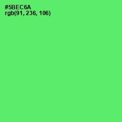 #5BEC6A - Screamin' Green Color Image