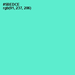 #5BEDCE - Turquoise Blue Color Image