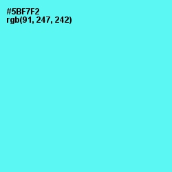 #5BF7F2 - Turquoise Blue Color Image