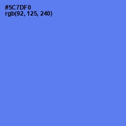 #5C7DF0 - Royal Blue Color Image