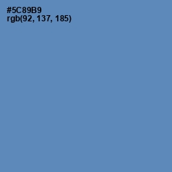 #5C89B9 - Hippie Blue Color Image