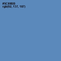 #5C89BB - Hippie Blue Color Image