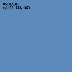 #5C8ABB - Hippie Blue Color Image