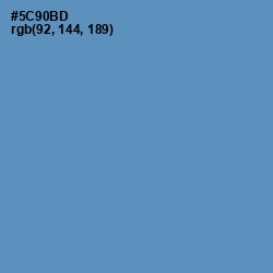 #5C90BD - Hippie Blue Color Image