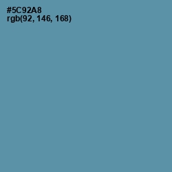#5C92A8 - Hippie Blue Color Image
