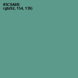 #5C9A8B - Smalt Blue Color Image