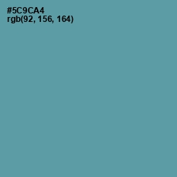 #5C9CA4 - Hippie Blue Color Image