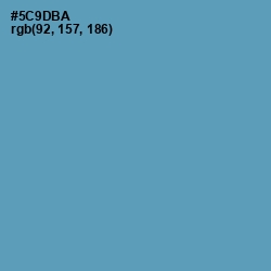 #5C9DBA - Hippie Blue Color Image