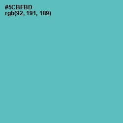 #5CBFBD - Fountain Blue Color Image