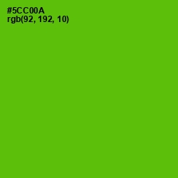 #5CC00A - Bright Green Color Image