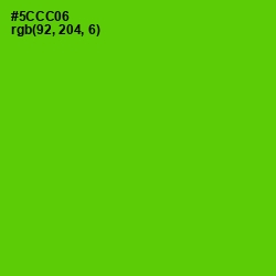 #5CCC06 - Bright Green Color Image