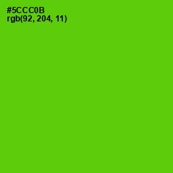 #5CCC0B - Bright Green Color Image