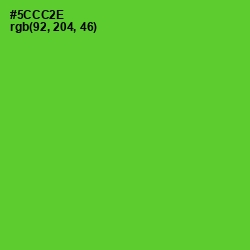 #5CCC2E - Bright Green Color Image