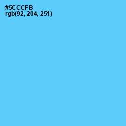 #5CCCFB - Turquoise Blue Color Image