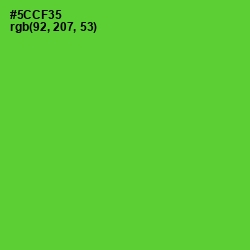 #5CCF35 - Bright Green Color Image