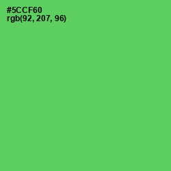 #5CCF60 - Emerald Color Image