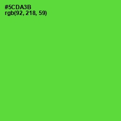 #5CDA3B - Bright Green Color Image