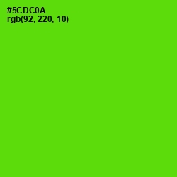 #5CDC0A - Bright Green Color Image