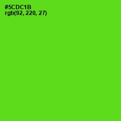 #5CDC1B - Bright Green Color Image