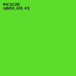 #5CDC2B - Bright Green Color Image