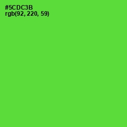 #5CDC3B - Bright Green Color Image