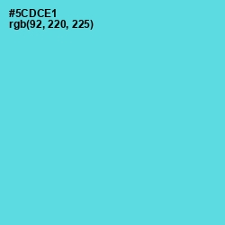 #5CDCE1 - Turquoise Blue Color Image