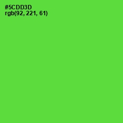 #5CDD3D - Bright Green Color Image