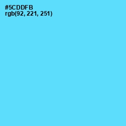 #5CDDFB - Turquoise Blue Color Image