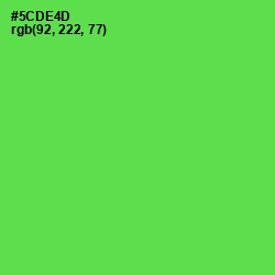 #5CDE4D - Screamin' Green Color Image