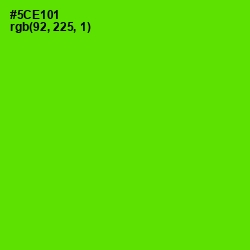 #5CE101 - Bright Green Color Image