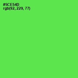 #5CE54D - Screamin' Green Color Image
