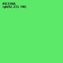 #5CE96A - Screamin' Green Color Image