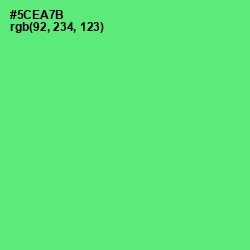 #5CEA7B - Pastel Green Color Image