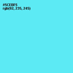 #5CEBF5 - Turquoise Blue Color Image
