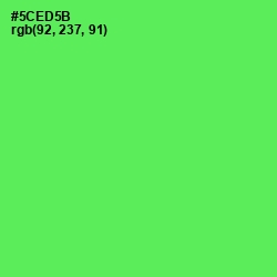 #5CED5B - Screamin' Green Color Image