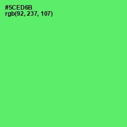 #5CED6B - Screamin' Green Color Image