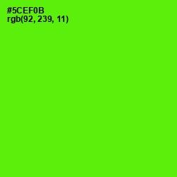 #5CEF0B - Bright Green Color Image