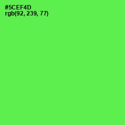 #5CEF4D - Screamin' Green Color Image