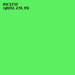 #5CEF5F - Screamin' Green Color Image