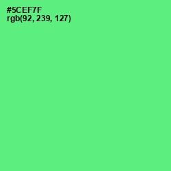 #5CEF7F - Screamin' Green Color Image